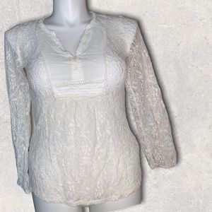 Vintage America Blues Eyelet Shirt, Size S